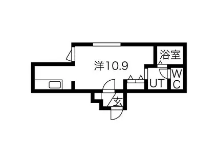 ROI CHAMBRE(1K/3階)の間取り写真