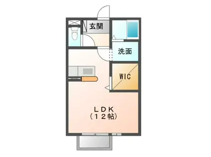 メゾンベール・コーヤII(ワンルーム/1階)の間取り写真