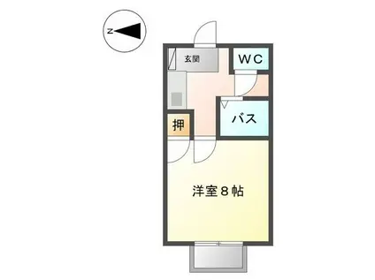 メルシーY&K(1K/1階)の間取り写真