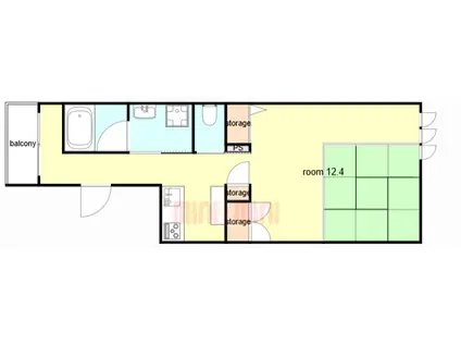BIOME 御影 ALCOVE(1K/4階)の間取り写真
