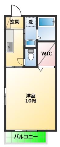 ラズベリーハウス(1K/2階)の間取り写真
