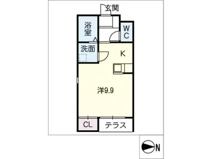 SNK PLUS(ワンルーム/1階)の間取り写真