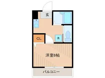 ヴィラ・ア・ラ・モード(1K/1階)の間取り写真