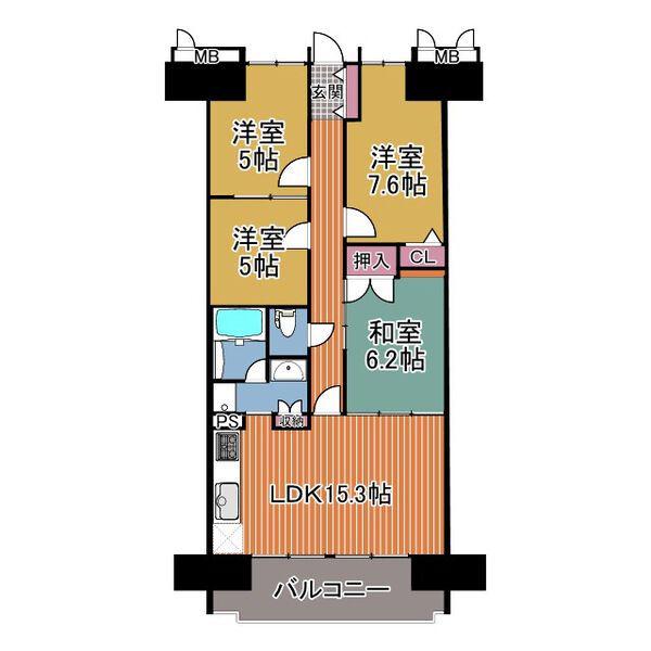 スペクトル碧南(4LDK/10階)の間取り写真