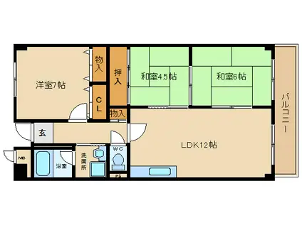 ボスクリオ(3LDK/4階)の間取り写真