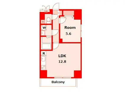 TWIN SQUAREII -ツインスクエアー2-(1LDK/4階)の間取り写真