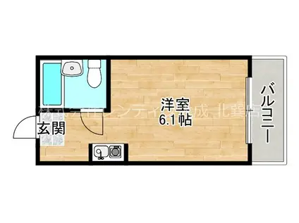 プラ・ディオ今里(ワンルーム/3階)の間取り写真