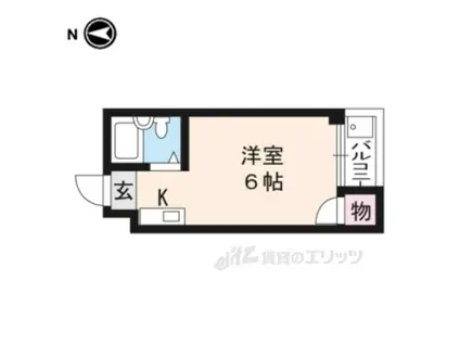 メゾン波北(ワンルーム/3階)の間取り写真