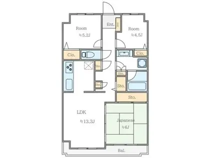スカイクレスト飯能(3LDK/3階)の間取り写真