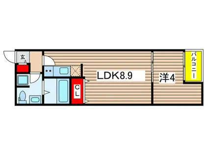 VAU HOUSE青葉の森(1LDK/3階)の間取り写真