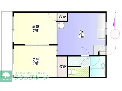 コア・パレス常葉(2DK/2階)の間取り写真