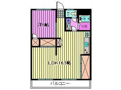 渋谷コート2号館(1LDK/2階)の間取り写真