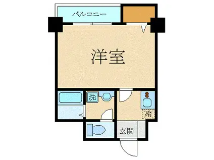 スカイコート銀座東第2(1K/6階)の間取り写真