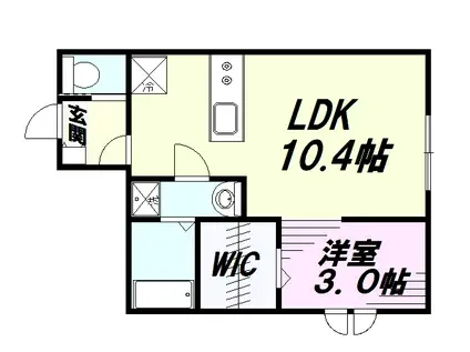 KEIAI RESIDENCE 西八王子IV 2(1LDK/3階)の間取り写真