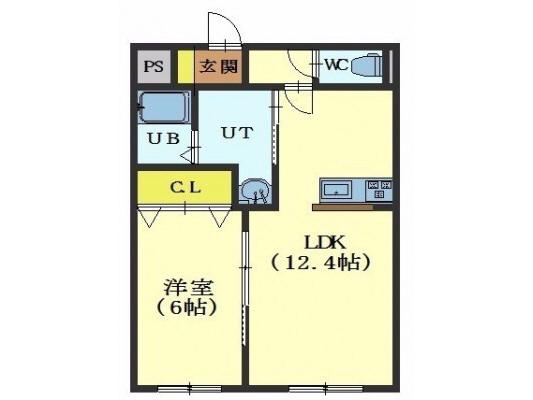 PREMIER CHOUETTE(1LDK/3階)の間取り写真