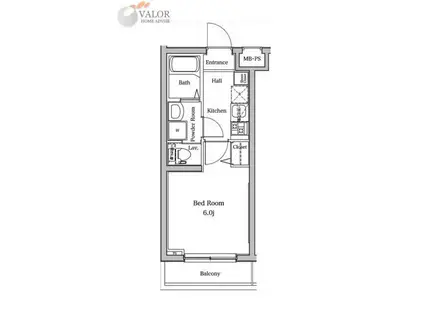 ラフィスタ宮崎台(1K/4階)の間取り写真