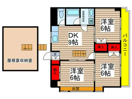 アトレ桜木(3DK/4階)の間取り写真