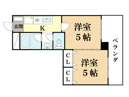 NORTE RIO(2K/1階)の間取り写真