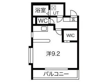 ベルシャトレ三島(1K/2階)の間取り写真