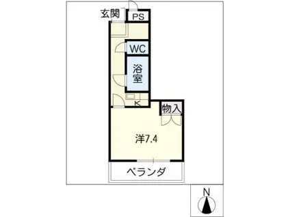 メゾンMACHIDA(1DK/2階)の間取り写真