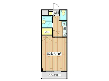 エストマンション(1K/2階)の間取り写真