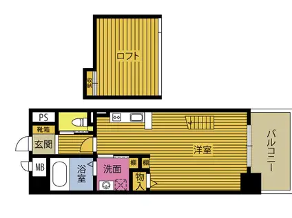 ATTICA(ワンルーム/3階)の間取り写真