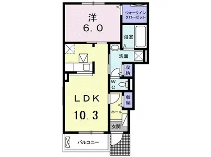 ドルチェ(1LDK/1階)の間取り写真