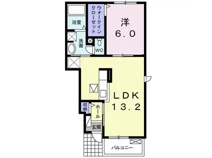 カーサ アルバーダ I(1LDK/1階)の間取り写真