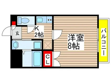 AMOUR PETIT(1K/2階)の間取り写真