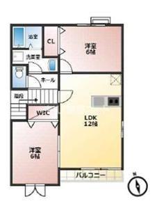 ファスト・ジュール(2LDK/2階)の間取り写真