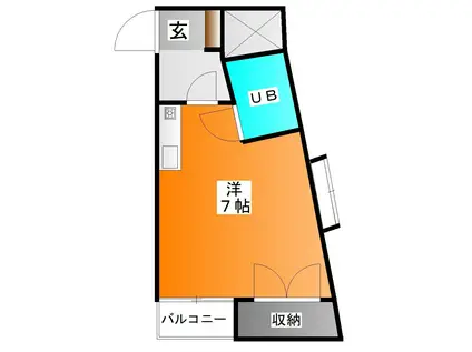 インフィニ(ワンルーム/2階)の間取り写真