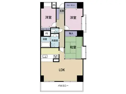 ミュゼ小池(3LDK/2階)の間取り写真