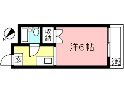 グランドール大台(1K/2階)の間取り写真