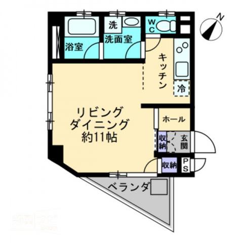 LE´A OLIVE中央通(ワンルーム/7階)の間取り写真