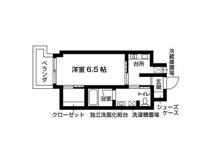 エスト日比野(1K/5階)の間取り写真