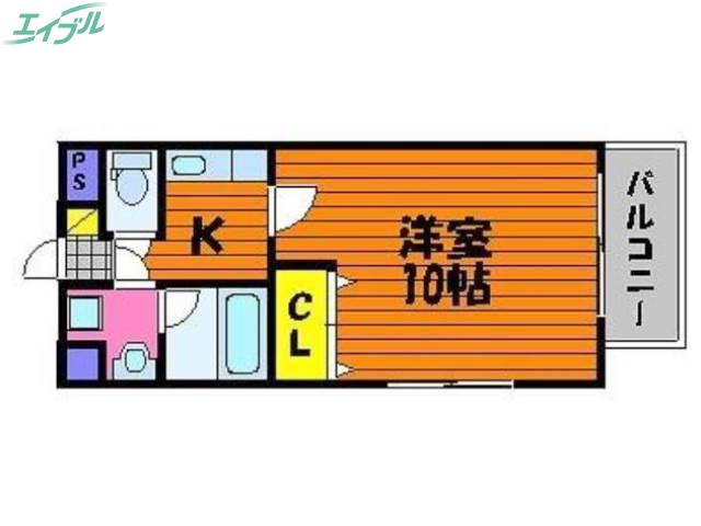 ピアシティ医大東(1K/5階)の間取り写真