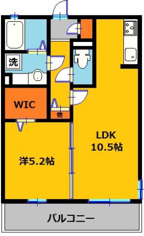 リーフアベニュー(1LDK/3階)の間取り写真