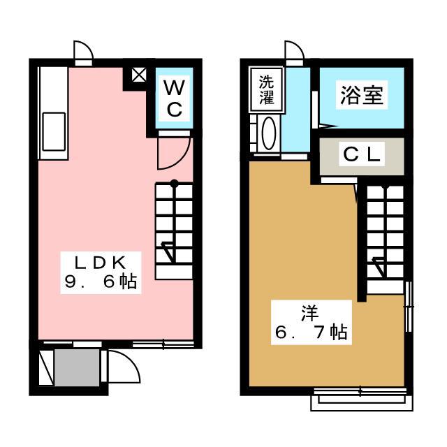 サンライズ笹部(1LDK/1階)の間取り写真