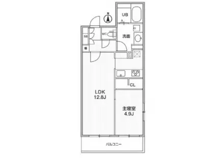 THE PALMS MUSE 新江古田(1LDK/4階)の間取り写真