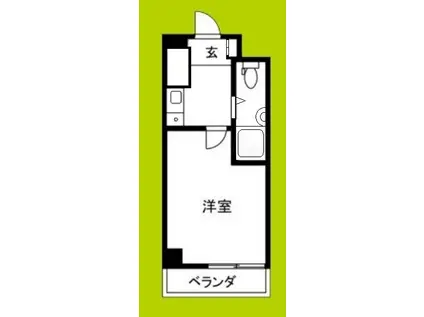 グロー平野(1K/4階)の間取り写真