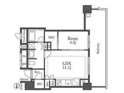 グランドメゾン大濠公園THE TOWER(1LDK/11階)の間取り写真