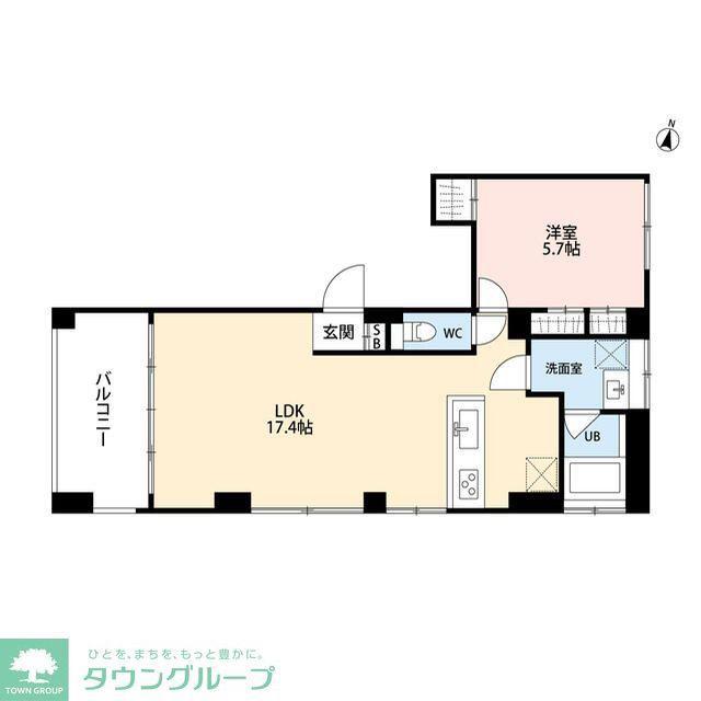 砧4丁目プロジェクト(1LDK/4階)の間取り写真