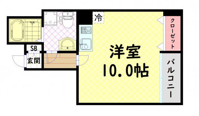 ハル土佐堀(ワンルーム/7階)の間取り写真