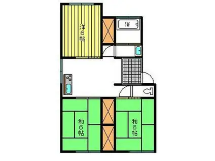 長江ハイツ(3DK/4階)の間取り写真