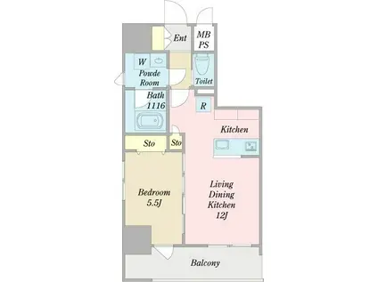 SD COURT KANAYAMA(1LDK/14階)の間取り写真