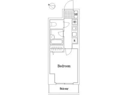 菱和パレス高輪台(1K/2階)の間取り写真