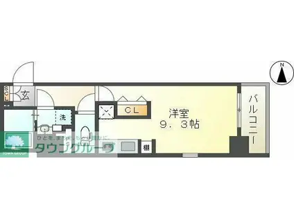 カーサ・グランデ葵(ワンルーム/8階)の間取り写真