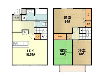 ファミール田中(3LDK/2階)の間取り写真