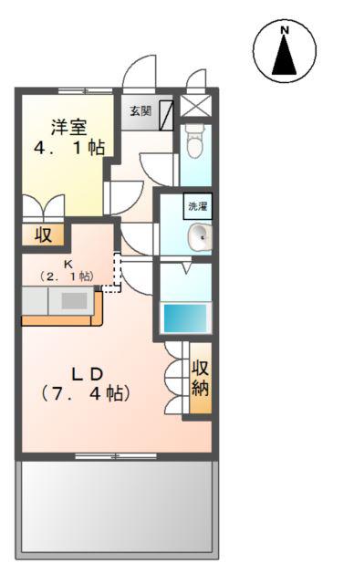 エトワール(1LDK/1階)の間取り写真