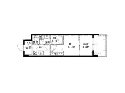 ARTIZA姫路(1DK/6階)の間取り写真